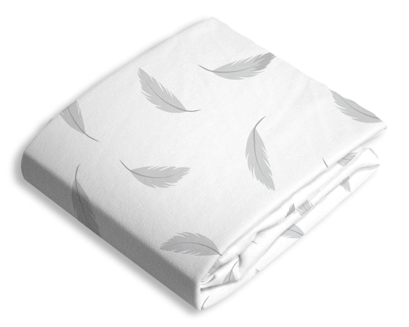 Percale Changing Pad Cover, Feathers K3168