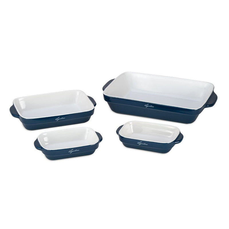 Ceramic Bakeware Set, Blue, 4-pc U3562