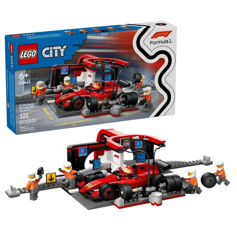 City 60443 F1 Pit Stop and Pit Crew with Car, 322-pc A1989