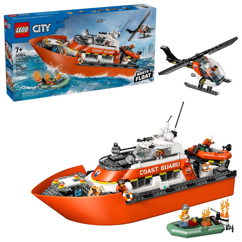 City Coast Guard Rescue Boat & Helicopter Building Set - 60504, 742-pcs, Ages 7+ R0508
