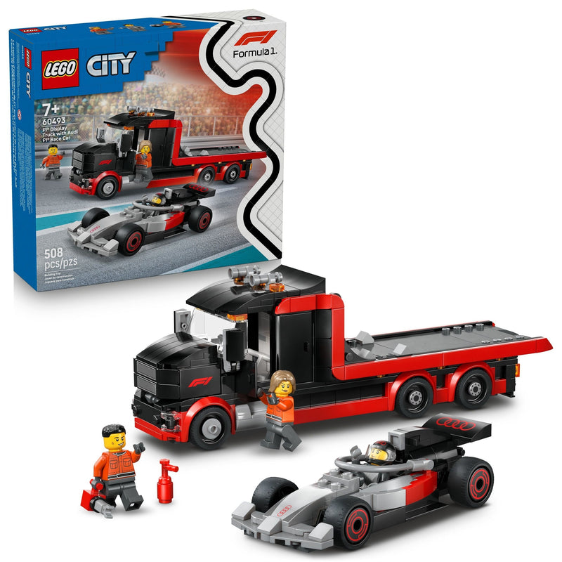 City F1 Display Truck with F1 Race Car - 60493, 508-pc, Ages 7+ W1659