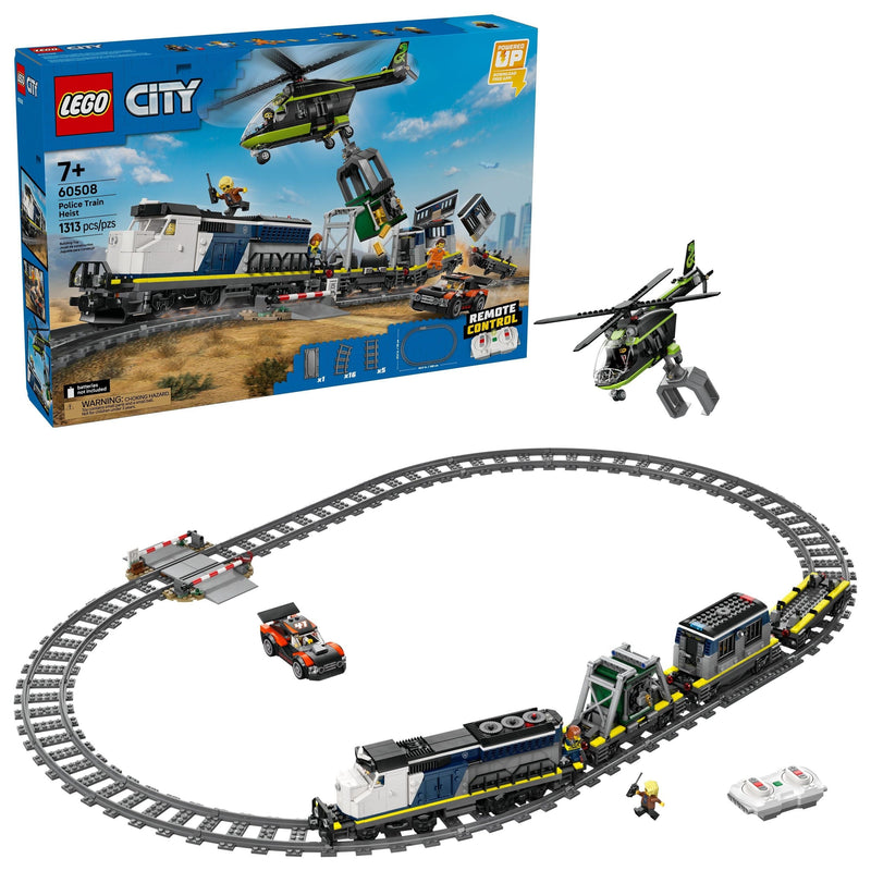 City Police Train Heist Building Toy Set - 60508, 1313-pc, Ages 7+ S5911