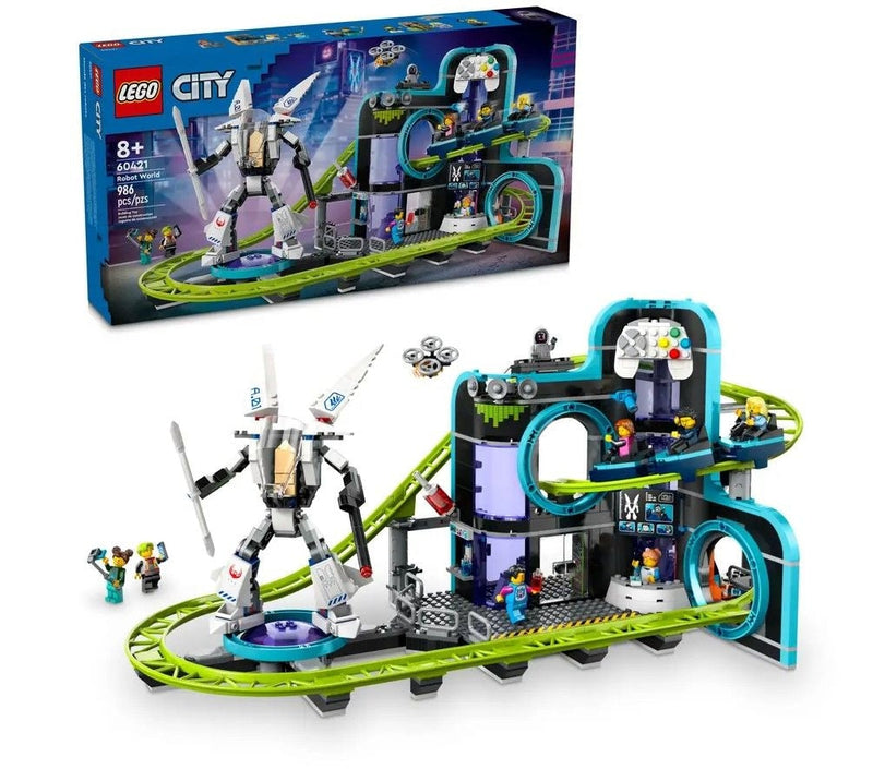 City Robot World Roller-Coaster Park Building Set - 60421, 986-pcs, Ages 8+ X1402