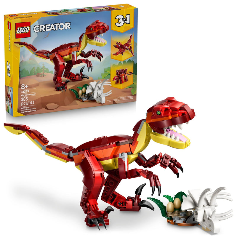 Creator 3-in-1 Fierce Dinosaur Toy Building Set - 31379, 283-pcs, Ages 8+ D0403