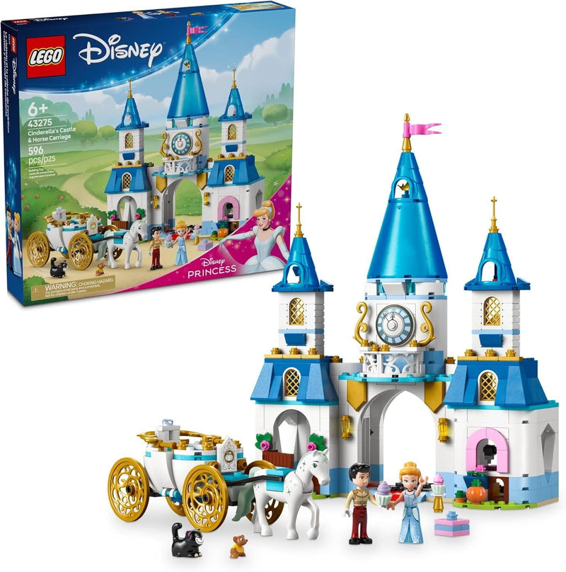 Cinderella's Castle & Horse Carriage - 43275, 596-pcs, Ages 6+ L8575
