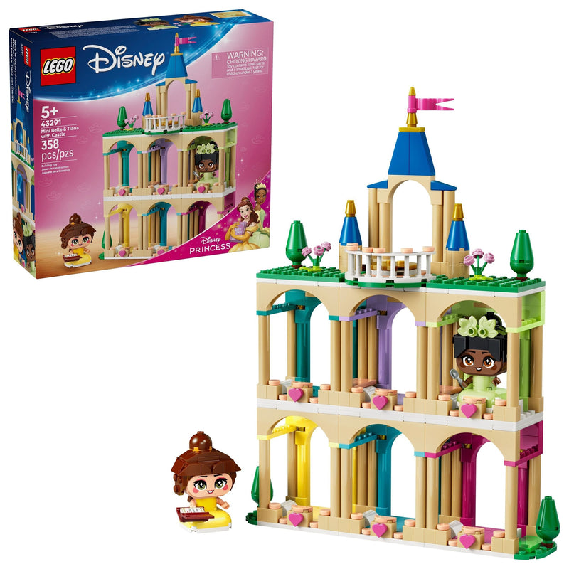 Princess Mini Belle & Tiana with Castle Toy Building Set - 43291, 358-pcs, Ages 5+ R2940