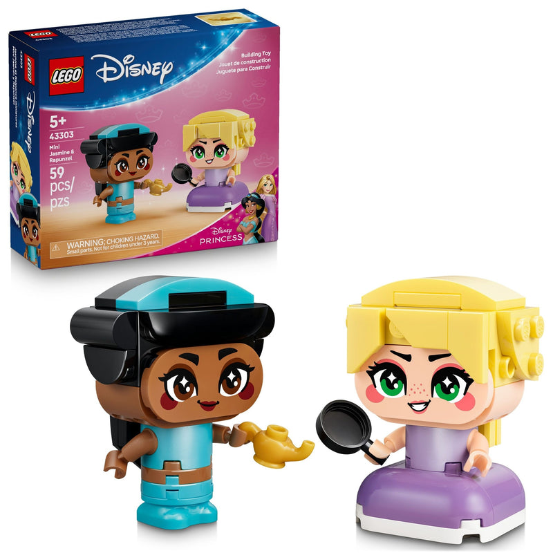 Princess Mini Jasmine & Rapunzel Toy Building Set - 43303, 59-pcs, Ages 5+ M7384