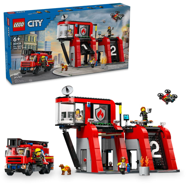 Fire Station with Fire Truck - 60414, 843-pcs, Ages 6+ P9777