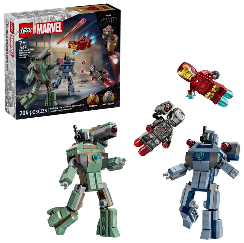 Marvel Iron Man & War Machine vs. Hammer Drones - 76320, 204-pcs, Ages 7+ M9814