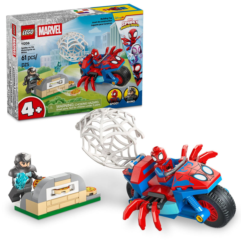 Marvel And His Amazing Friends on his Motorcycle vs. Rhino - 11206, 61-pcs, Ages 4+ A1406
