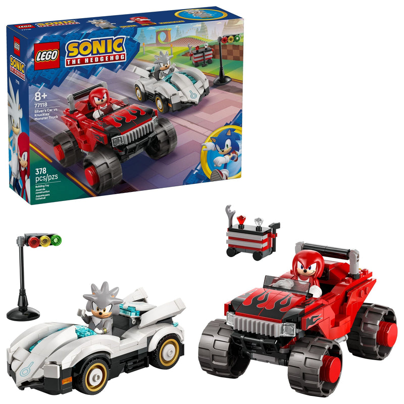 Silver’s Car vs. Knuckles’ Monster Truck - 77118, 378-pcs, Ages 8+ H8027