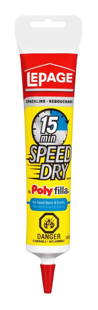 15-Minute Speed Dry Spackling, Fills Small Holes & Cracks, White, 162-mL F2701