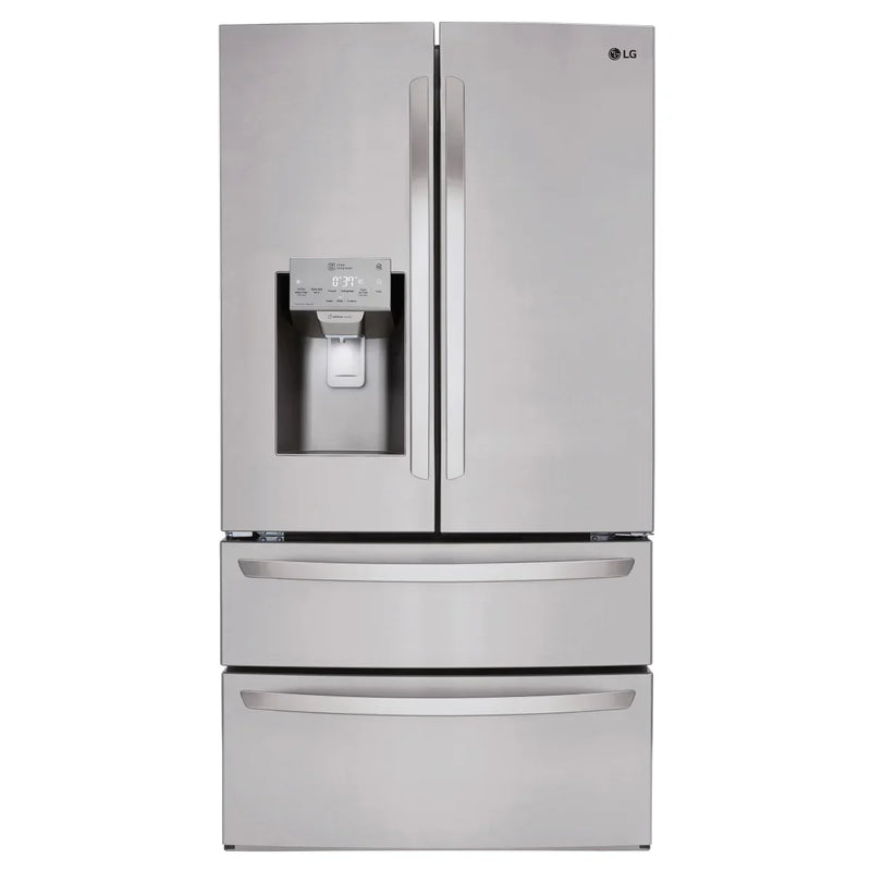 LG 36 in. 28 cu. ft. Stainless-steel French Door Refrigerator with Smudge-resistant Finish and SmartThinQ Wi-Fi S2584