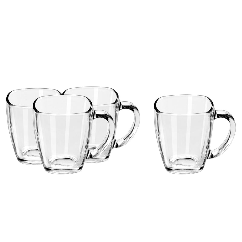 Square Mug Set, Clear, 4-pc R5099