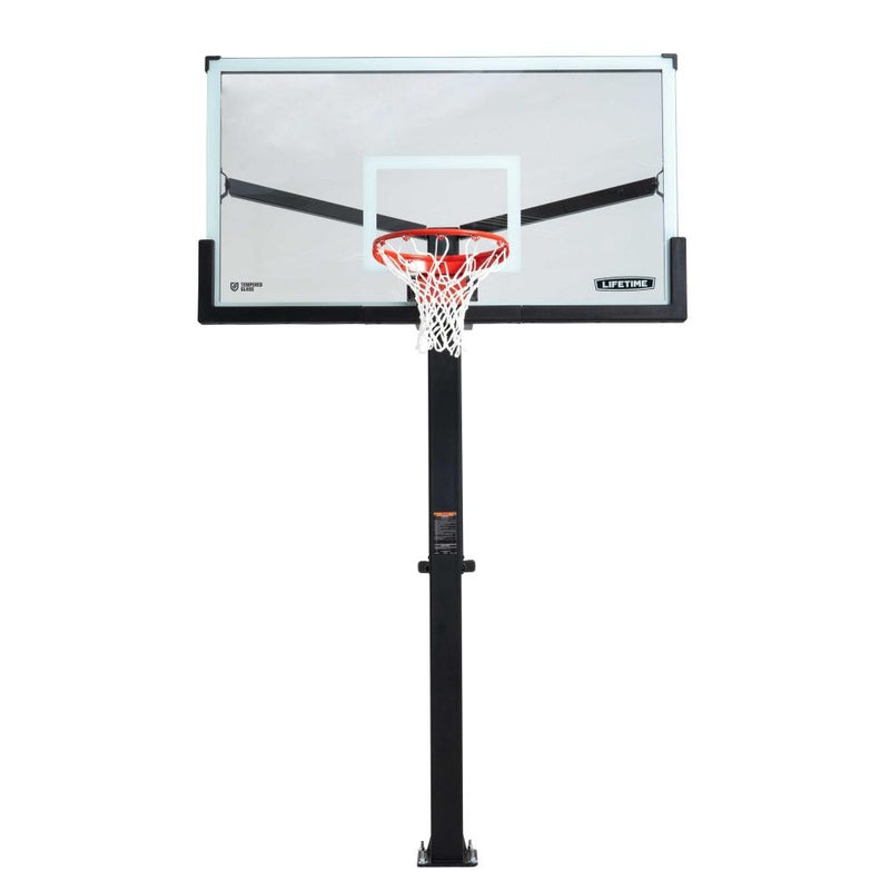 Mommoth Bolt Down Basketball Hoop with 72-in Tempered Glass U7349