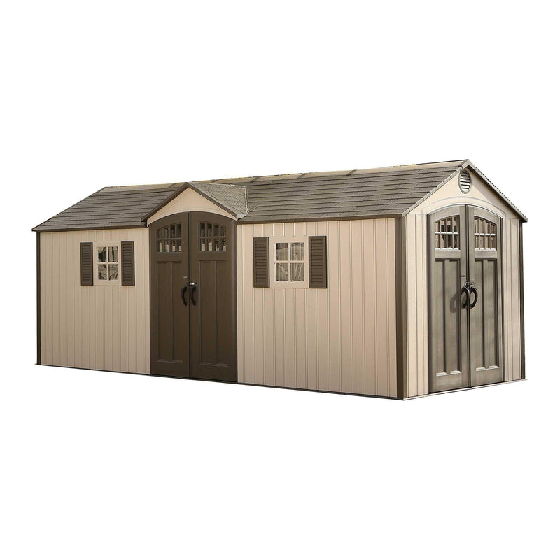 Outdoor Storage Shed with Dual Side Entry, 20 x 8-ft L4568