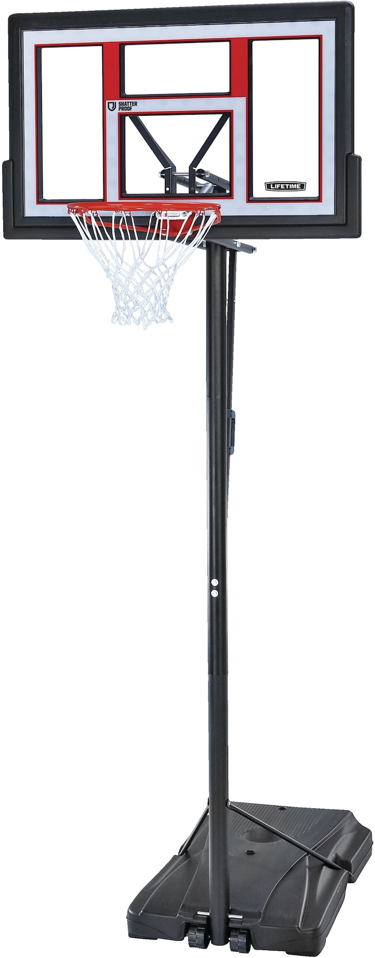 Portable Adjustable Basketball Backboard, Hoop & Net System, 50-in Z3150