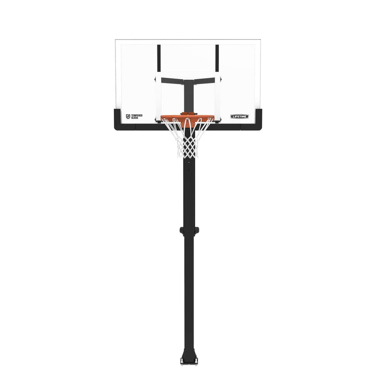 Portable Adjustable In-Ground Mammoth Bolt Down Outdoor Basketball Hoop, 54-in L7281