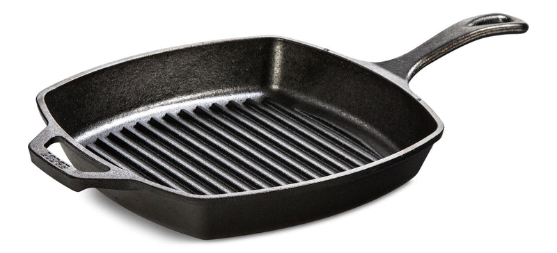 Seasoned Cast-Iron Grill Pan, 10.5-in (26 cm) Q0110