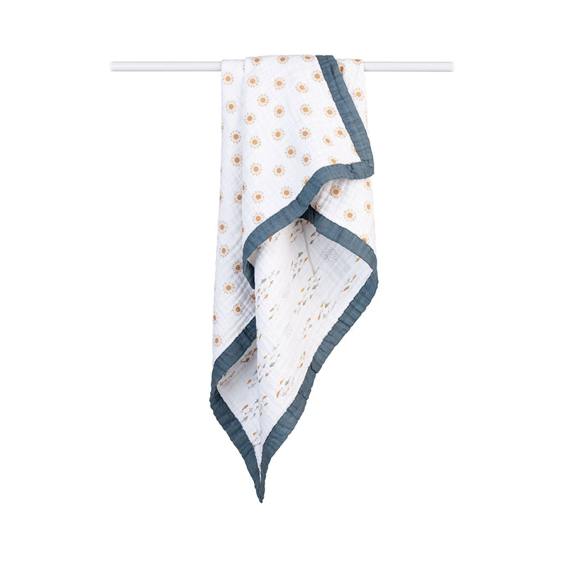 3-Ply Sun & Fish Reversible Muslin Blanket H3478