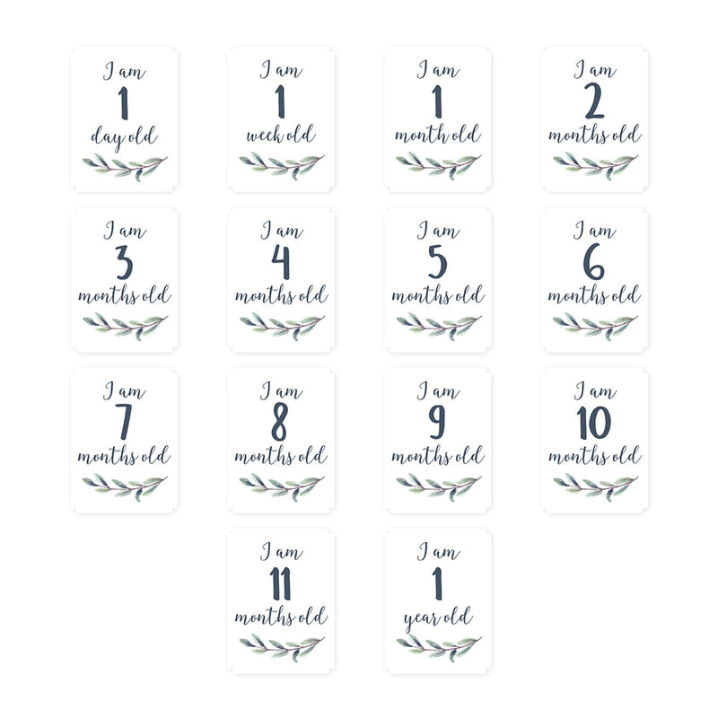 Baby's 1st Year Milestone Blanket, Hello World Wreath K6940