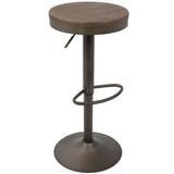 Dakota Adjustable Barstool, Brown, 2-pc