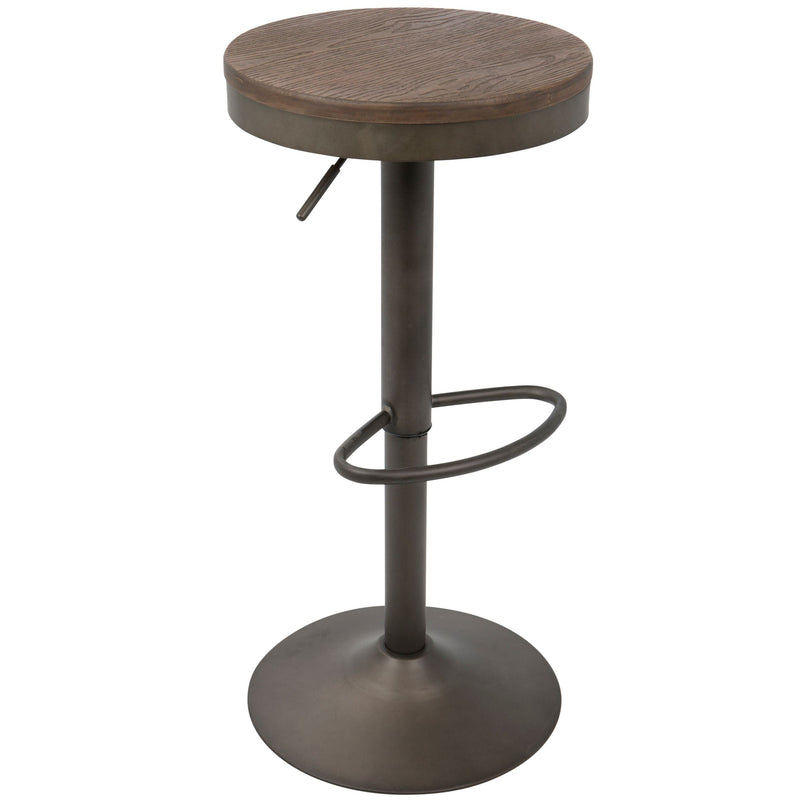 Dakota Adjustable Barstool, Brown, 2-pc R3075