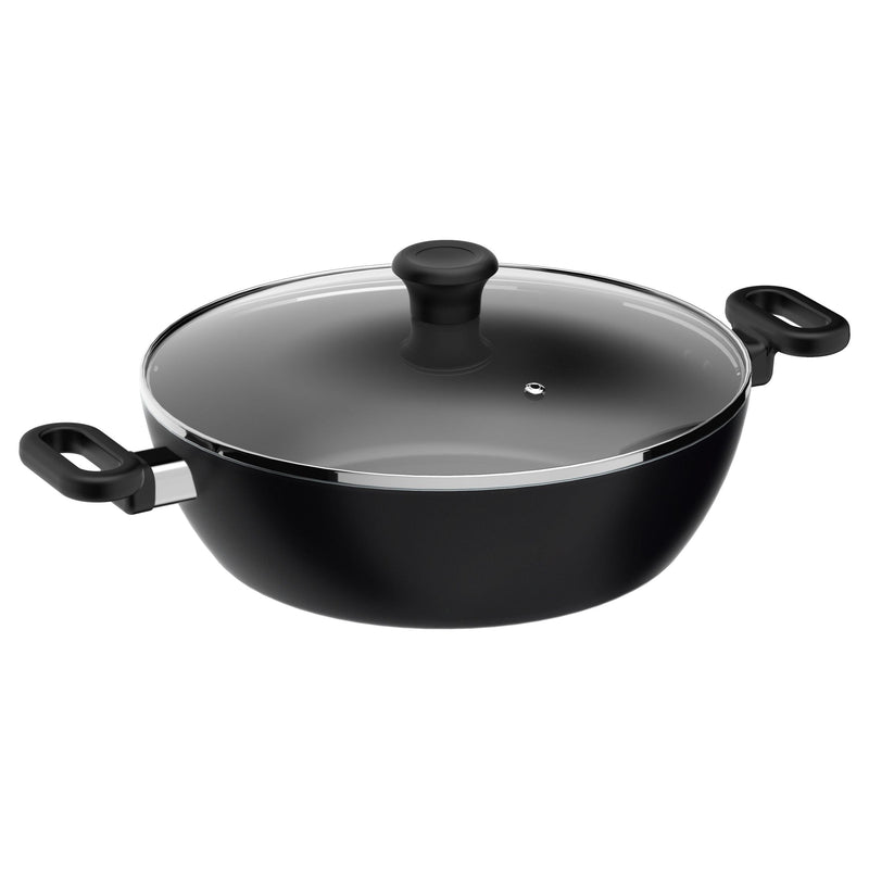 5.6qt Non-Stick Karahi with lid 30cm 12in F8623