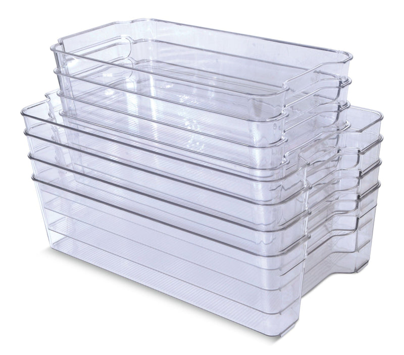 Clear Organization Bin Set, 8-pc J3832