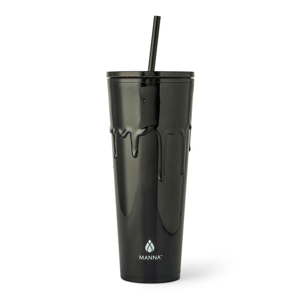 710-mL BPA-Free Black Slime Drip Textured Tumbler G0667