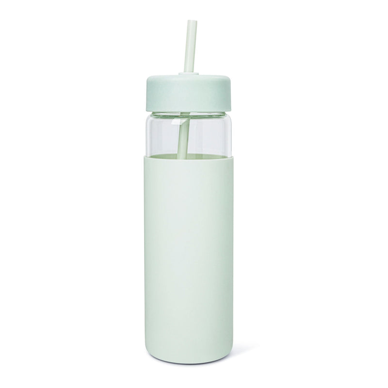 Swing Glass Tumbler with Straw, 24-oz, Assorted Colours W3572