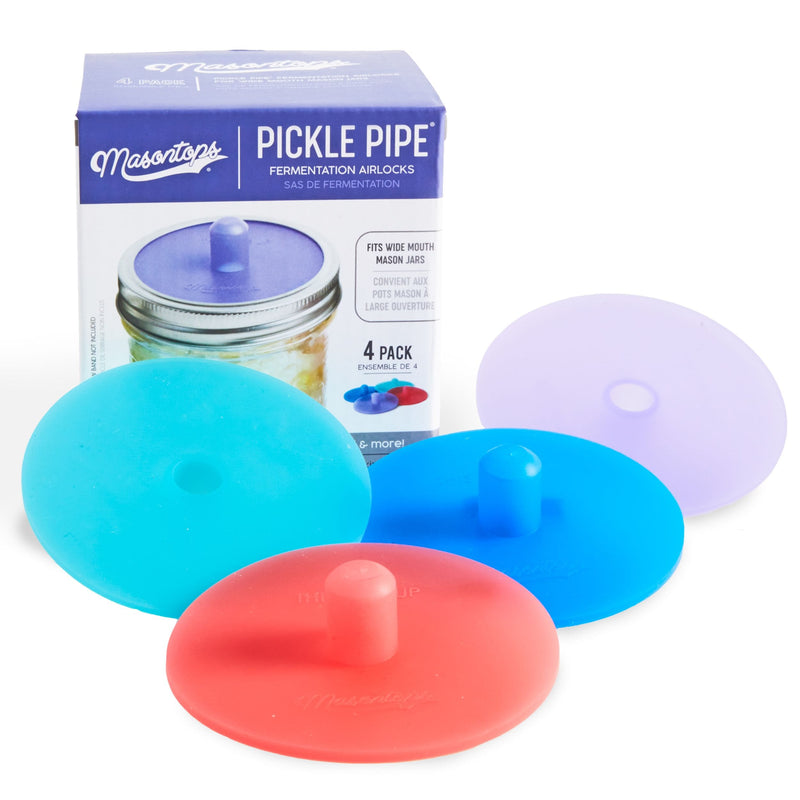 Pickle Pipes Silicone Fermentation Airlocks for Mason Jars I7842