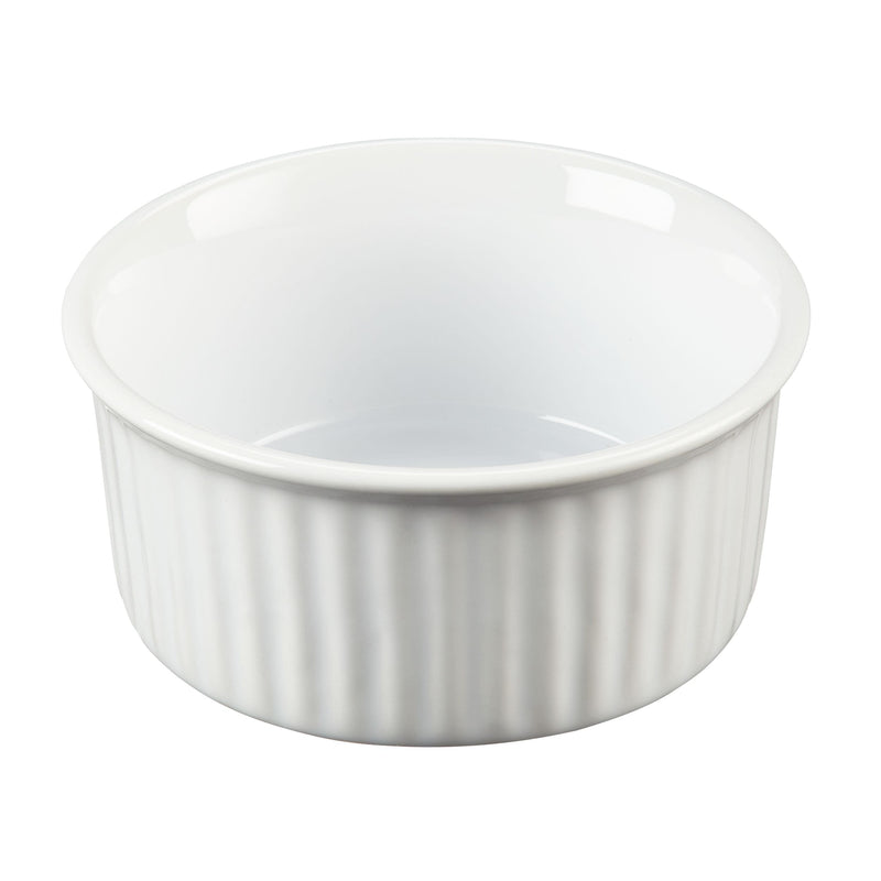 Ceramic Ramekin, White, 4.92 x 2.36-in Y9972