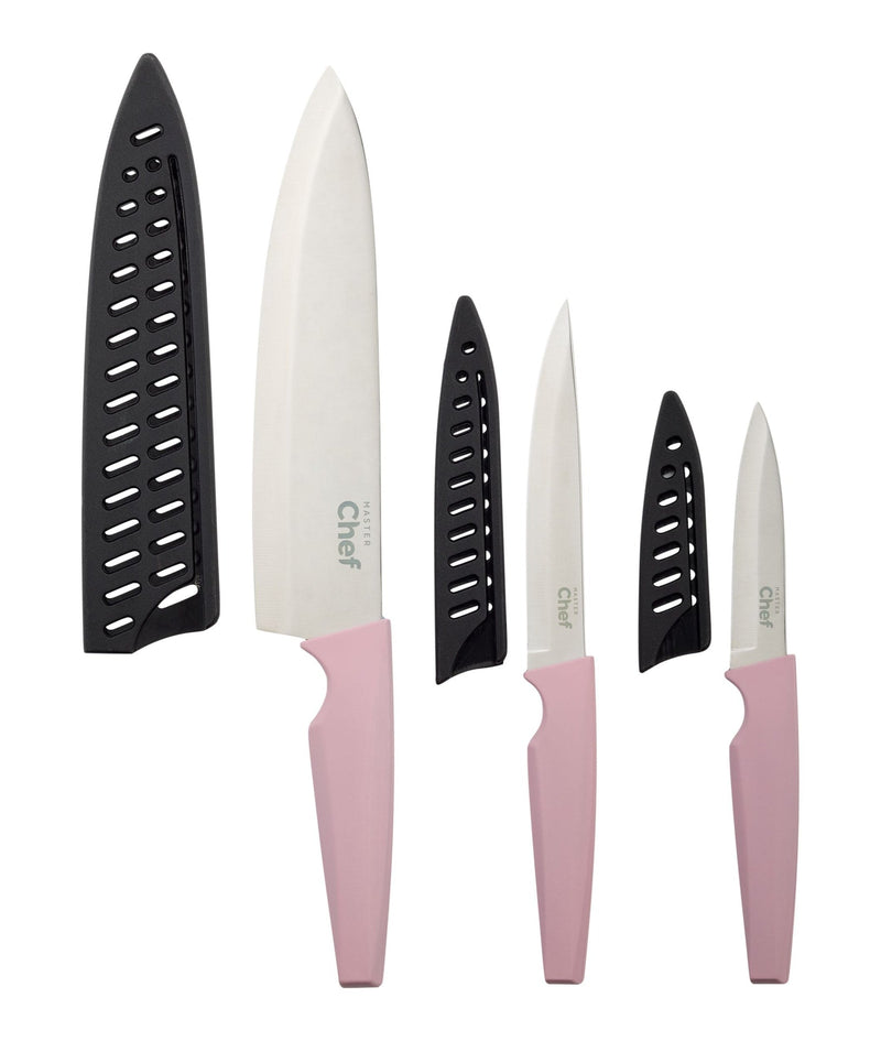 Knife Set with Colour Soft Touch Handle, 3-pc H3806