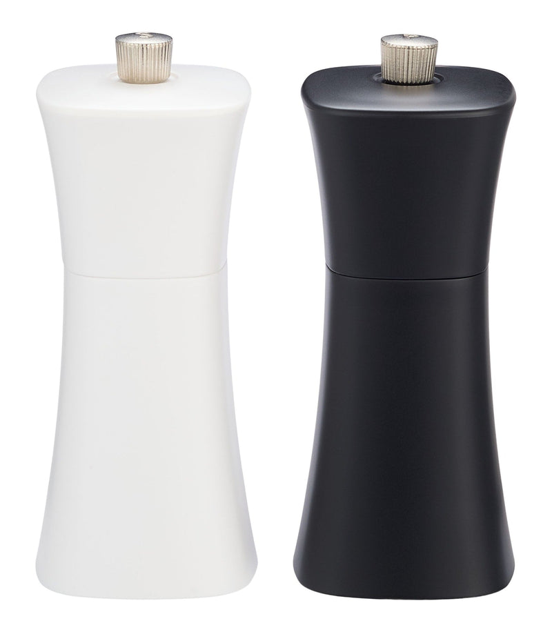 Plastic Salt & Pepper Grinder Set, Black & White R6889