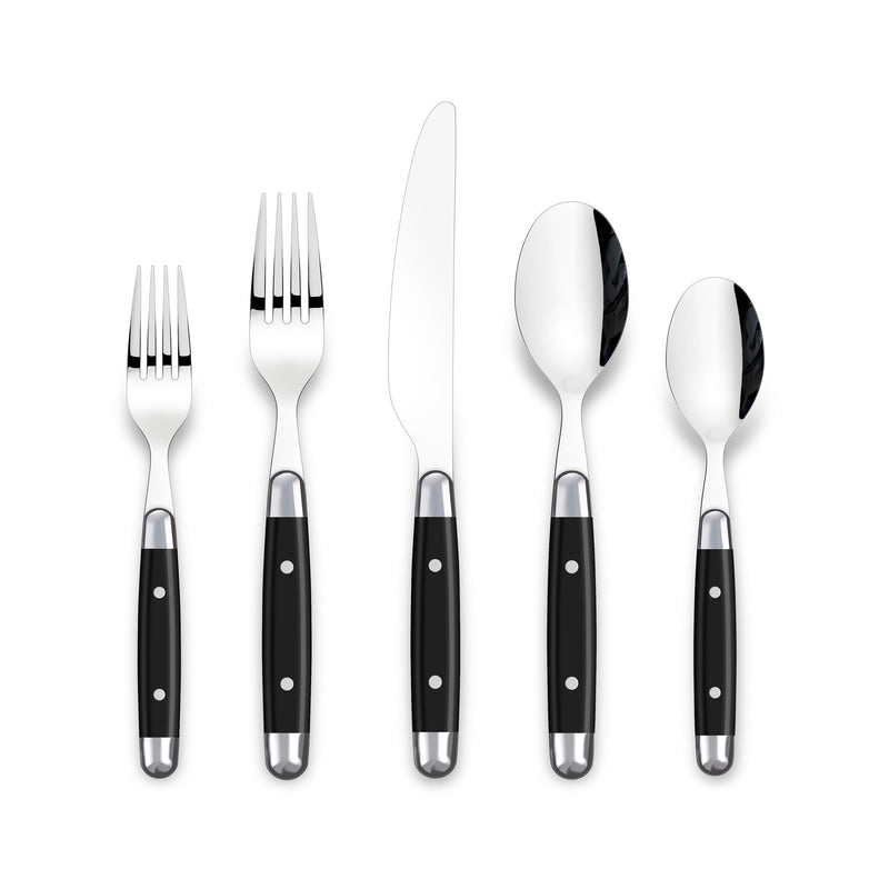 Rivet Flatware Set, Serves 4, 20-pc, with Caddy K2046