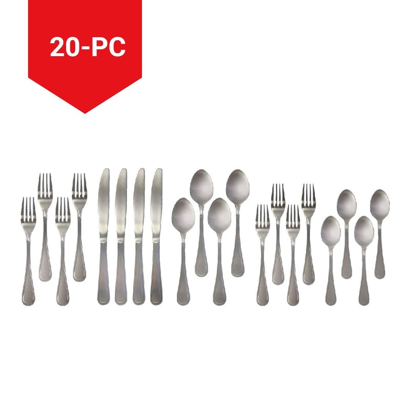 Round Stainless Steel Flatware Set, Serves 4, 20-pc S4844