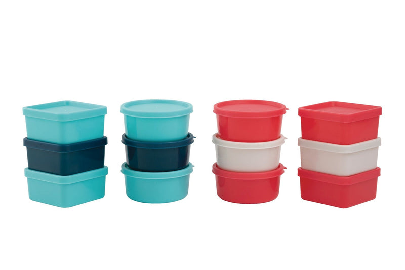 Stackable Mini Plastic Food Storage Container Set, 12 Count L4387