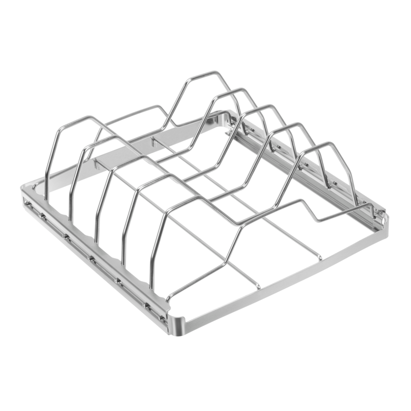 Stainless Steel Folding BBQ Rib Rack/Roasting Stand, Holds 4 Full Racks of Ribs Z7722