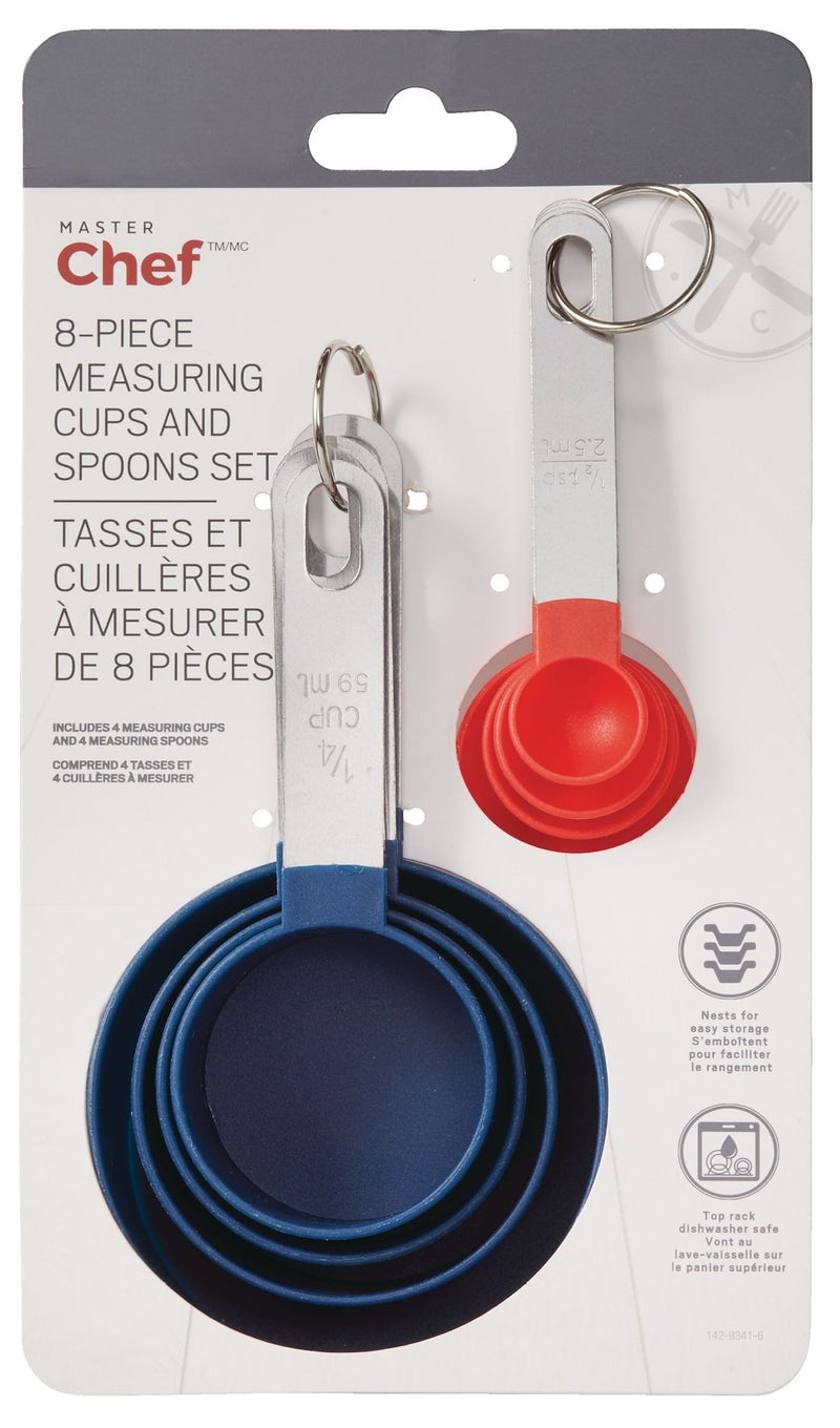 Stainless Steel Stacking Measuring Cup & Spoons Set, 8-pc O7639