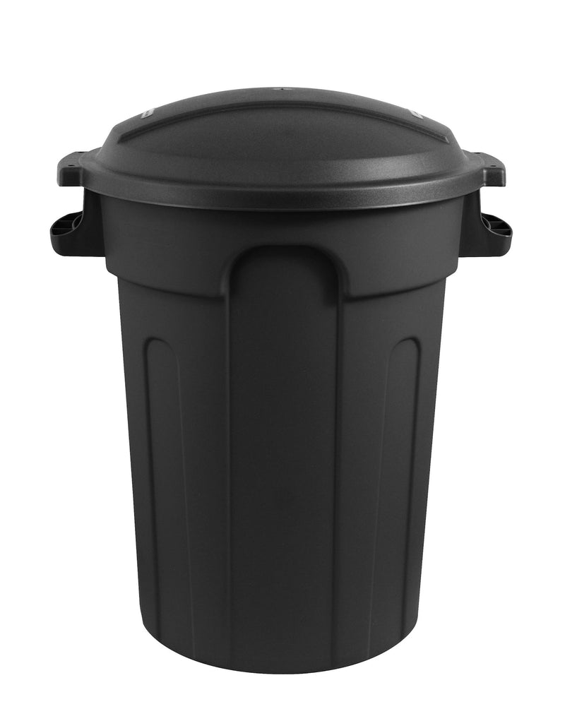 Plastic Circular Garbage Can, Black, 80-L L1551