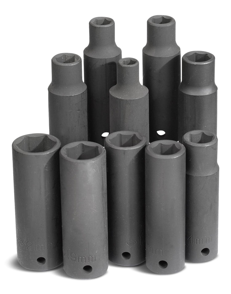 1/2-in Drive Deep Impact Socket Set, Metric, 10-pc M5266