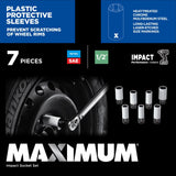 1/2-in Drive Wheel Protector Deep Impact Socket Set, 7-pc