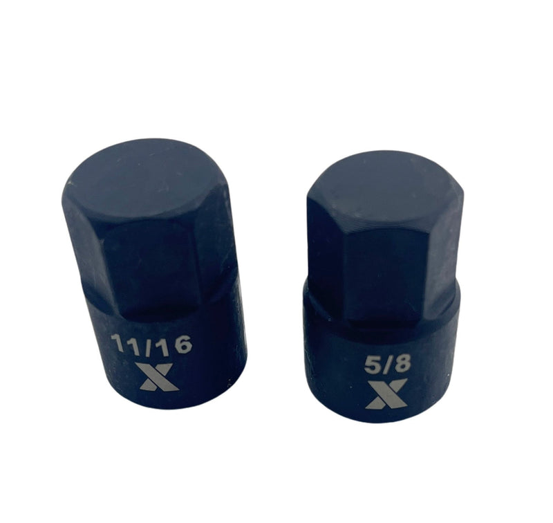 9 Piece Impact Stubby Bit Socket Rail Hex SAE T7672
