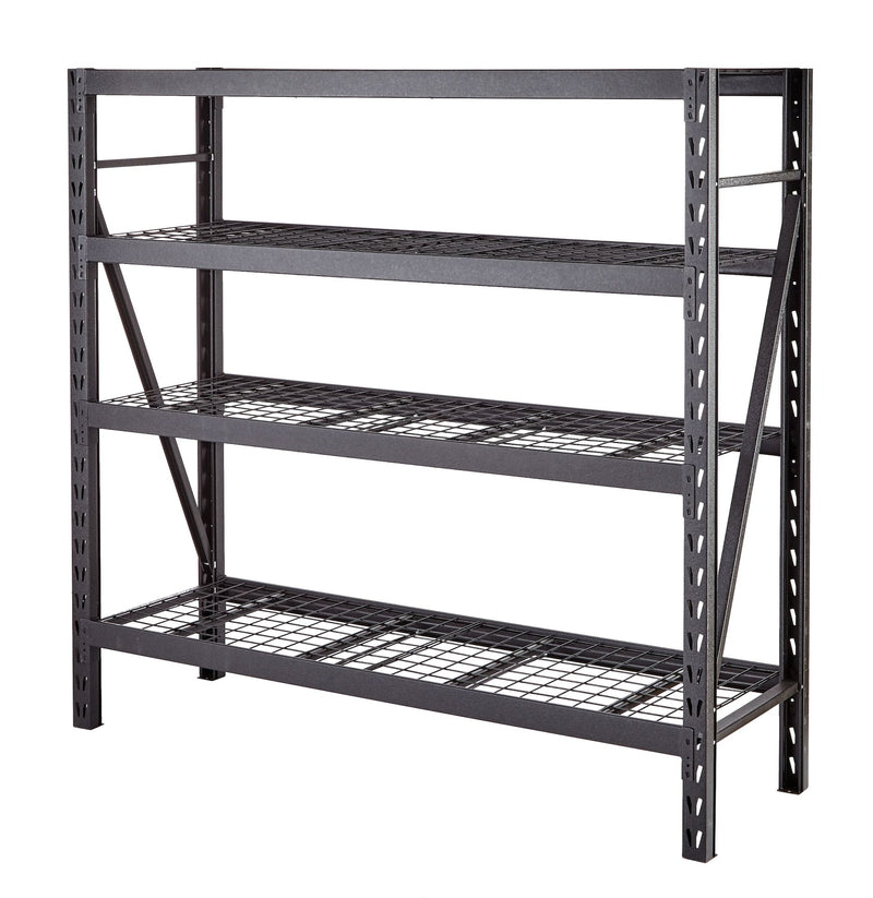 Adjustable 4-Shelf Heavy Duty Steel Metal Storage Rack / Shelving Unit, 77 x 24 x 72-in S7796