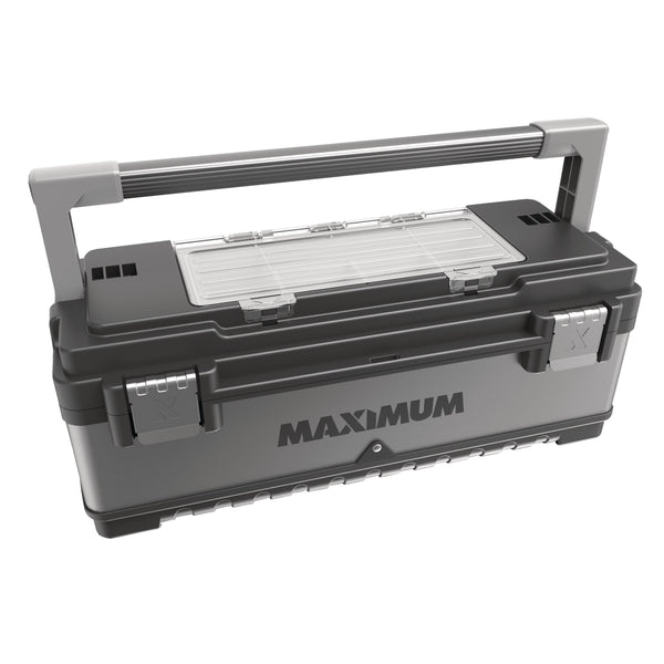 Heavy-Duty Metal & Plastic Tool Box with Removable Tray, 23-in Q9455