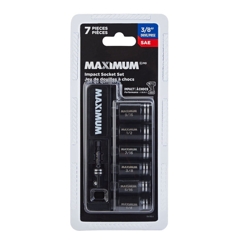 Impact Driver Socket Set, SAE, 7-pc J7211