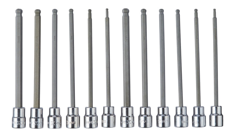 Long-Arm Ball End Bit Socket Set, 3/8-in, 12-pc C8694