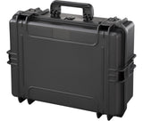 Portable IP67 Waterproof Case/Tool Box with Foam Layers, Black, Large, 22-in