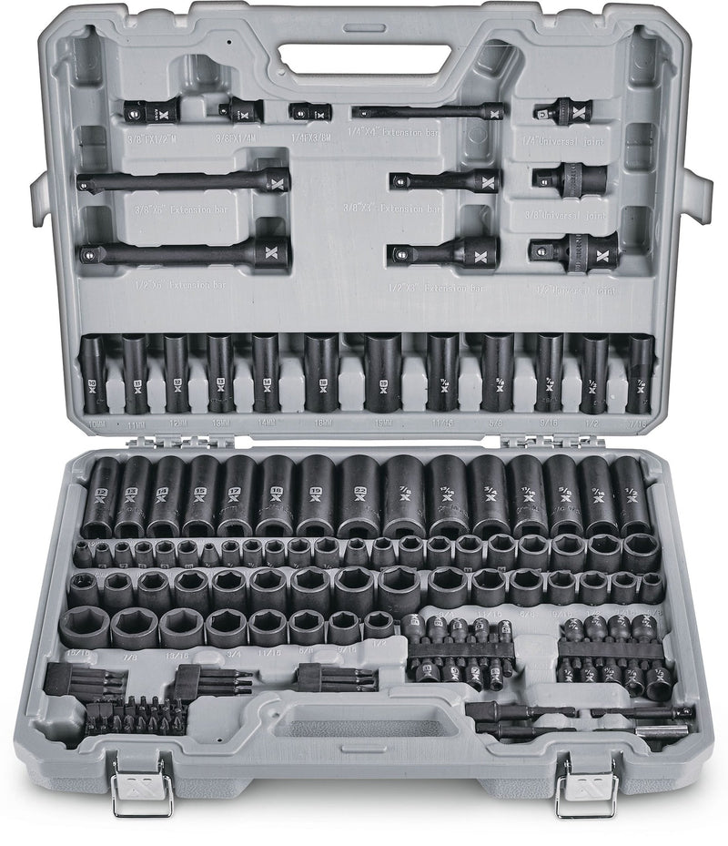 Professional Grade Impact Socket Set, 150-pc, SAE / Metric, CRMO M4505